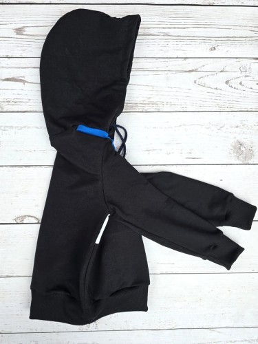 Bluza dziecięca z kapturem – czarno-niebiesko-szara
