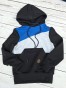 Bluza dziecięca z kapturem – czarno-niebiesko-szara