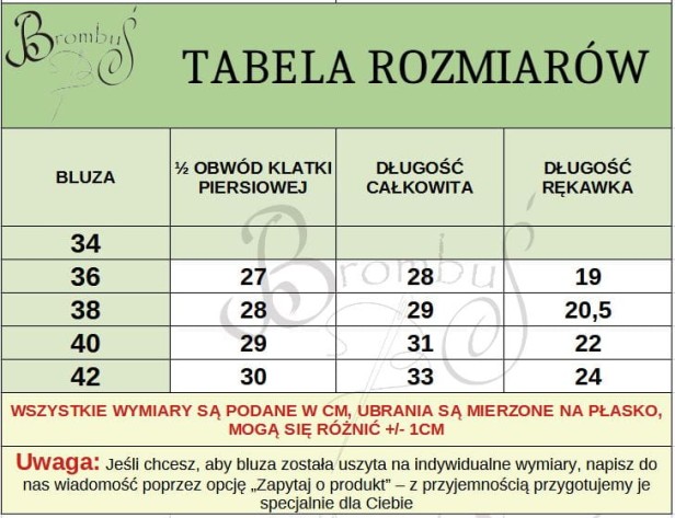 Rozmiary Bluza damska.JPG